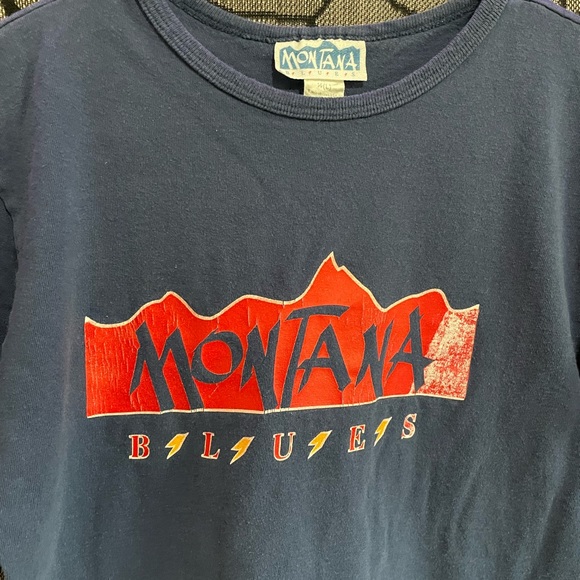 Vintage Y2k Montana Blues dark blue tee - Picture 10 of 14